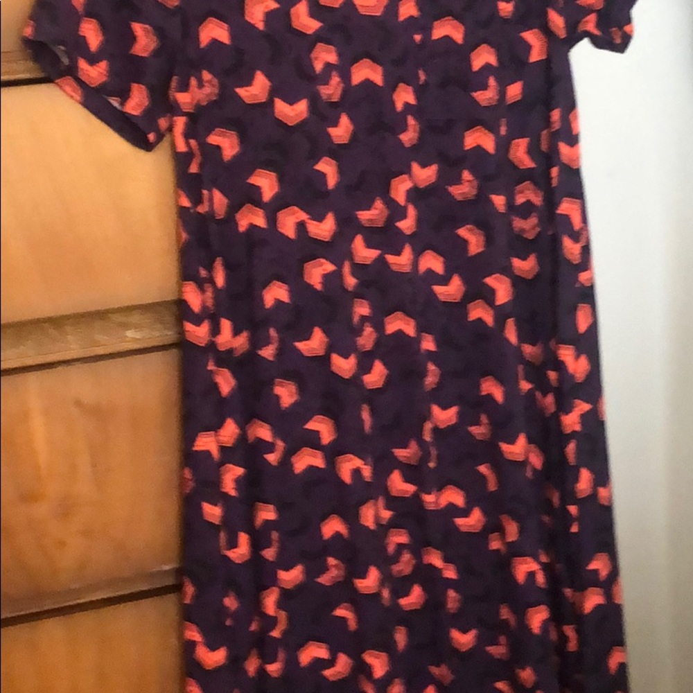 Xs Carly dress in purple, pink and black